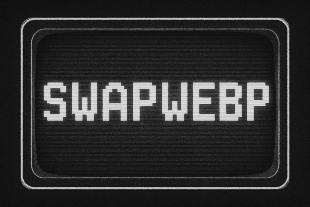 SwapWebP banner – webp to jpg png bmp converter in 11 languages.